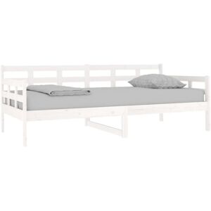 Day Bed without Mattress White Solid Wood Pine 90x190 cm Single Vidaxl Day Bed without Mattress White Solid Wood Pine 90x190 cm Single Vidaxl