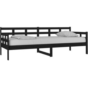 Day Bed without Mattress Black Solid Wood Pine 80x200 cm Vidaxl Day Bed without Mattress Black Solid Wood Pine 80x200 cm Vidaxl