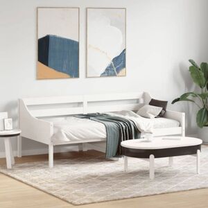 Day Bed without Mattress White 90x190 cm Single Solid Wood Pine Vidaxl Day Bed without Mattress White 90x190 cm Single Solid Wood Pine Vidaxl