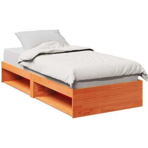 Day Bed without Mattress Wax Brown 80x200 cm Solid Wood Pine vidaXL Day Bed without Mattress Wax Brown 80x200 cm Solid Wood Pine vidaXL
