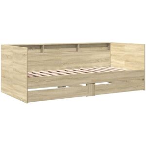 Daybed with Drawers without Mattress Sonoma Oak 100x200 cm Vidaxl Daybed with Drawers without Mattress Sonoma Oak 100x200 cm Vidaxl