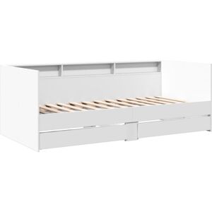 Daybed with Drawers without Mattress White 90x200 cm vidaXL Daybed with Drawers without Mattress White 90x200 cm vidaXL