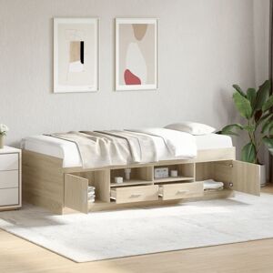 Daybed with Drawers without Mattress Sonoma Oak 100x200 cm Vidaxl Daybed with Drawers without Mattress Sonoma Oak 100x200 cm Vidaxl