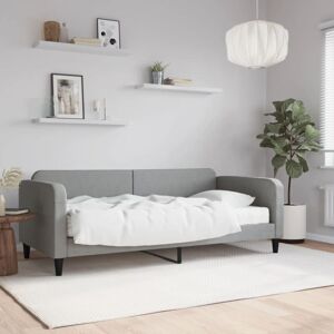 Daybed with Mattress Light Grey 90x190 cm Fabric vidaXL Daybed with Mattress Light Grey 90x190 cm Fabric vidaXL