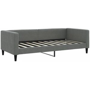 Day Bed without Mattress Dark Grey 90x190 cm Single Fabric vidaXL Day Bed without Mattress Dark Grey 90x190 cm Single Fabric vidaXL