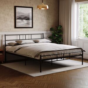 Home Discount - Dorset 5ft King Size Metal Bed Frame, Black, 200 x 150 cm Home Discount - Dorset 5ft King Size Metal Bed Frame, Black, 200 x 150 cm