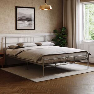 Home Discount - Dorset 5ft King Size Metal Bed Frame, Silver, 200 x 150 cm Home Discount - Dorset 5ft King Size Metal Bed Frame, Silver, 200 x 150 cm