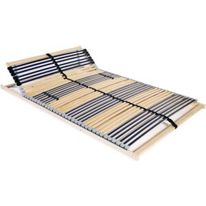 Bonnevie - Double Bed Frame,Slatted Bed Base without Mattress with 42 Slats 7 Zones 140x200 cm VSVS41208 Bonnevie - Double Bed Frame,Slatted Bed Base without Mattress with 42 Slats 7 Zones 140x200 cm VSVS41208