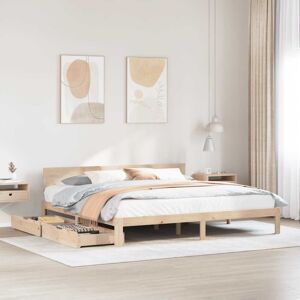 BONNEVIE Double bed,Adult bed,Bed Frame with Drawers without Mattress 180x200 cm Super King VSVS845001 BONNEVIE Double bed,Adult bed,Bed Frame with Drawers without Mattress 180x200 cm Super King VSVS845001