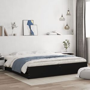 BONNEVIE Double bed,Adult bed,Bed Frame with Drawers without Mattress Black 180x200 cm Super King VSVS594074 BONNEVIE Double bed,Adult bed,Bed Frame with Drawers without Mattress Black 180x200 cm Super King VSVS594074