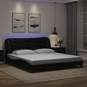 BONNEVIE Double bed,Adult bed,Bed Frame with led without Mattress Black 180x200 cm Super King VSVS388107 BONNEVIE Double bed,Adult bed,Bed Frame with led without Mattress Black 180x200 cm Super King VSVS388107