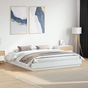 BONNEVIE Double bed,Adult bed,Bed Frame with led without Mattress White 180x200 cm Super King VSVS794063 BONNEVIE Double bed,Adult bed,Bed Frame with led without Mattress White 180x200 cm Super King VSVS794063