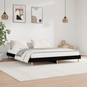 BONNEVIE Double bed,Adult bed,Bed Frame without Mattress Black 180x200 cm Super King Engineered Wood VSVS917821 BONNEVIE Double bed,Adult bed,Bed Frame without Mattress Black 180x200 cm Super King Engineered Wood VSVS917821