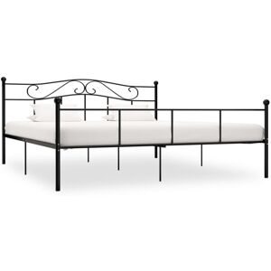 BONNEVIE Double bed,Adult bed,Bed Frame without Mattress Black Metal 180x200 cm Super King VSVS734010 BONNEVIE Double bed,Adult bed,Bed Frame without Mattress Black Metal 180x200 cm Super King VSVS734010