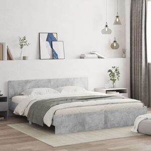 BONNEVIE Double bed,Adult bed,Bed Frame without Mattress Concrete Grey 180x200 cm Super King VSVS599123 BONNEVIE Double bed,Adult bed,Bed Frame without Mattress Concrete Grey 180x200 cm Super King VSVS599123