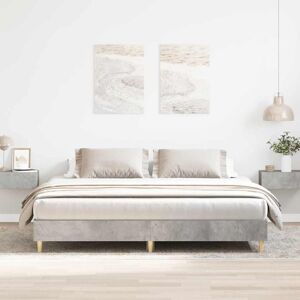 BONNEVIE Double bed,Adult bed,Bed Frame without Mattress Concrete Grey 180x200cm Engineered Wood VSVS560099 BONNEVIE Double bed,Adult bed,Bed Frame without Mattress Concrete Grey 180x200cm Engineered Wood VSVS560099
