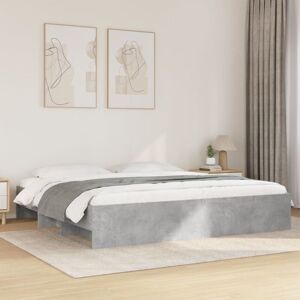 BONNEVIE Double bed,Adult bed,Bed Frame without Mattress Concrete Grey 180x200cm Engineered Wood VSVS935790 BONNEVIE Double bed,Adult bed,Bed Frame without Mattress Concrete Grey 180x200cm Engineered Wood VSVS935790