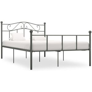 BONNEVIE Double bed,Adult bed,Bed Frame without Mattress Grey Metal 160x200 cm VSVS911366 BONNEVIE Double bed,Adult bed,Bed Frame without Mattress Grey Metal 160x200 cm VSVS911366