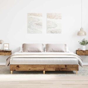 BONNEVIE Double bed,Adult bed,Bed Frame without Mattress Old Wood 180x200cm Engineered Wood VSVS828979 BONNEVIE Double bed,Adult bed,Bed Frame without Mattress Old Wood 180x200cm Engineered Wood VSVS828979