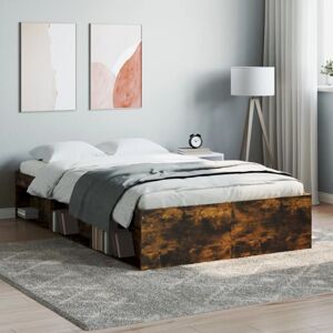 BONNEVIE Double bed,Adult bed,Bed Frame without Mattress Smoked Oak 120x200 cm VSVS488457 BONNEVIE Double bed,Adult bed,Bed Frame without Mattress Smoked Oak 120x200 cm VSVS488457
