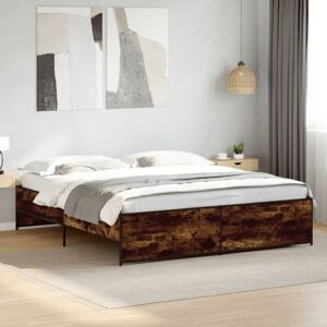 BONNEVIE Double bed,Adult bed,Bed Frame without Mattress Smoked Oak 180x200 cm Super King VSVS772620 BONNEVIE Double bed,Adult bed,Bed Frame without Mattress Smoked Oak 180x200 cm Super King VSVS772620