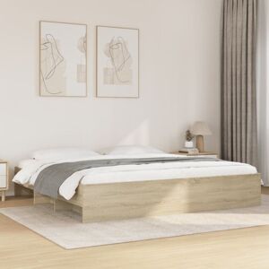 BONNEVIE Double bed,Adult bed,Bed Frame without Mattress Sonoma Oak 180x200 cm Super King Engineered Wood VSVS582178 BONNEVIE Double bed,Adult bed,Bed Frame without Mattress Sonoma Oak 180x200 cm Super King Engineered Wood VSVS582178