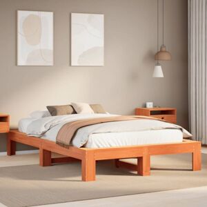 BONNEVIE Double bed,Adult bed,Bed Frame without Mattress Wax Brown 120x200 cm Solid Wood Pine VSVS329862 BONNEVIE Double bed,Adult bed,Bed Frame without Mattress Wax Brown 120x200 cm Solid Wood Pine VSVS329862