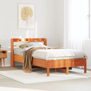 BONNEVIE Double bed,Adult bed,Bed Frame without Mattress Wax Brown 120x200 cm Solid Wood Pine VSVS461426 BONNEVIE Double bed,Adult bed,Bed Frame without Mattress Wax Brown 120x200 cm Solid Wood Pine VSVS461426
