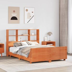 BONNEVIE Double bed,Adult bed,Bed Frame without Mattress Wax Brown 120x200 cm Solid Wood Pine VSVS527209 BONNEVIE Double bed,Adult bed,Bed Frame without Mattress Wax Brown 120x200 cm Solid Wood Pine VSVS527209