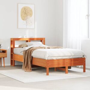 BONNEVIE Double bed,Adult bed,Bed Frame without Mattress Wax Brown 120x200 cm Solid Wood Pine VSVS882476 BONNEVIE Double bed,Adult bed,Bed Frame without Mattress Wax Brown 120x200 cm Solid Wood Pine VSVS882476