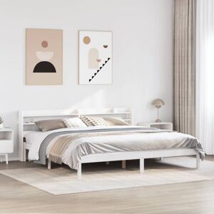BONNEVIE Double bed,Adult bed,Bed Frame without Mattress White 180x200 cm Super King Solid Wood Pine VSVS315180 BONNEVIE Double bed,Adult bed,Bed Frame without Mattress White 180x200 cm Super King Solid Wood Pine VSVS315180