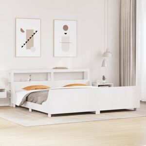 BONNEVIE Double bed,Adult bed,Bed Frame without Mattress White 180x200 cm Super King Solid Wood Pine VSVS399633 BONNEVIE Double bed,Adult bed,Bed Frame without Mattress White 180x200 cm Super King Solid Wood Pine VSVS399633