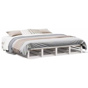 BONNEVIE Double bed,Adult bed,Bed Frame without Mattress White 180x200 cm Super King Solid Wood Pine VSVS630932 BONNEVIE Double bed,Adult bed,Bed Frame without Mattress White 180x200 cm Super King Solid Wood Pine VSVS630932