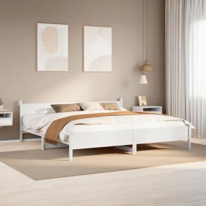 BONNEVIE Double bed,Adult bed,Bed Frame without Mattress White 180x200 cm Super King Solid Wood Pine VSVS765980 BONNEVIE Double bed,Adult bed,Bed Frame without Mattress White 180x200 cm Super King Solid Wood Pine VSVS765980