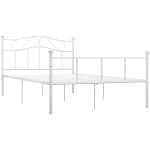 BONNEVIE Double bed,Bed Frame without Mattress White Metal 140x200 cm CFW48428 CFW48428 BONNEVIE Double bed,Bed Frame without Mattress White Metal 140x200 cm CFW48428 CFW48428