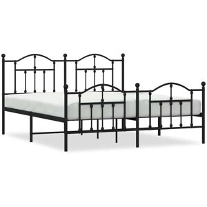 BONNEVIE Double bed,Metal Bed Frame without Mattress with Footboard Black 160x200cm CFW98211 CFW98211 BONNEVIE Double bed,Metal Bed Frame without Mattress with Footboard Black 160x200cm CFW98211 CFW98211