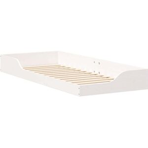 Floor Bed Frame White 80 x 220 cm Solid pine wood Vidaxl Floor Bed Frame White 80 x 220 cm Solid pine wood Vidaxl
