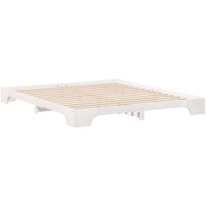 Floor Bed Frame with Storage White Solid pine wood Vidaxl Floor Bed Frame with Storage White Solid pine wood Vidaxl