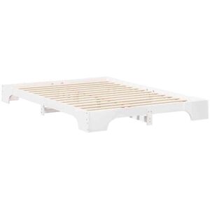 Floor Bed Frame with Storage White Solid pine wood Vidaxl Floor Bed Frame with Storage White Solid pine wood Vidaxl
