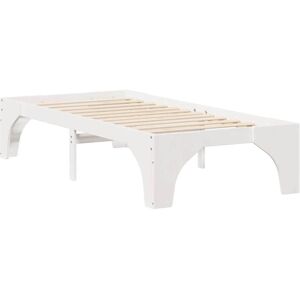 Floor Bed Frame with Storage White Solid pine wood Vidaxl Floor Bed Frame with Storage White Solid pine wood Vidaxl