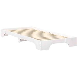 Vidaxl White Wood Bed Frame 80x210cm - Bed Frame Vidaxl White Wood Bed Frame 80x210cm - Bed Frame