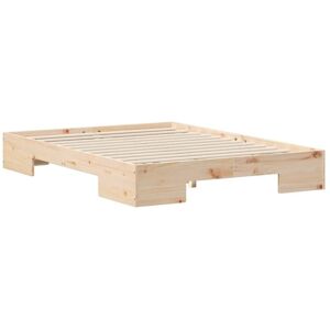 Floor Bed Frame with Storage Brown Solid pine wood Vidaxl Floor Bed Frame with Storage Brown Solid pine wood Vidaxl