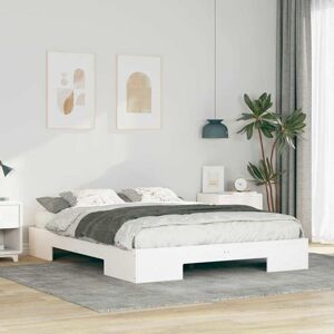 Floor Bed Frame with Storage White 150 x 200 cm Solid pine wood vidaXL Floor Bed Frame with Storage White 150 x 200 cm Solid pine wood vidaXL