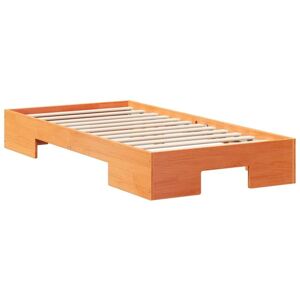 Floor Bed Frame with Storage Brown Solid pine wood Vidaxl Floor Bed Frame with Storage Brown Solid pine wood Vidaxl