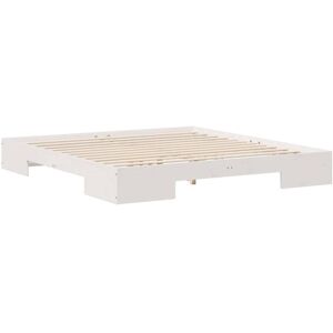 Floor Bed Frame with Storage White Solid pine wood Vidaxl Floor Bed Frame with Storage White Solid pine wood Vidaxl