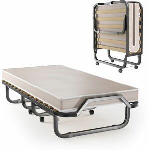 COSTWAY Folding Bed Rollaway Bed Portable Metal Guest Bed With 10cm Memory Foam Mattress COSTWAY Folding Bed Rollaway Bed Portable Metal Guest Bed With 10cm Memory Foam Mattress