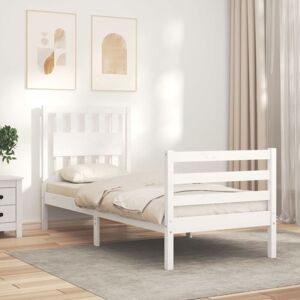 Vidaxl Bed Frame with Headboard White - Bed Frame Vidaxl Bed Frame with Headboard White - Bed Frame