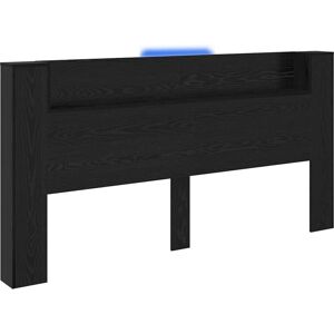 Headboard Black Oak 200 x 15 x 103.5 cm Engineered Wood vidaXL Headboard Black Oak 200 x 15 x 103.5 cm Engineered Wood vidaXL