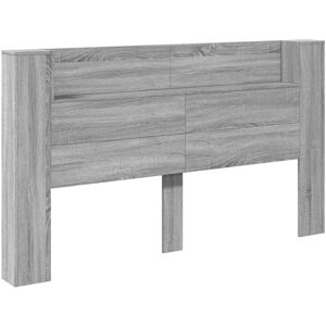 Headboard Grey Sonoma 180 x 16.5 x 103.5 cm Engineered Wood vidaXL Headboard Grey Sonoma 180 x 16.5 x 103.5 cm Engineered Wood vidaXL