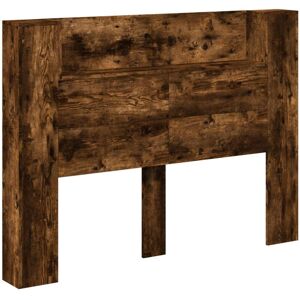 Headboard Smoked Oak 140 x 16.5 x 103.5 cm Engineered Wood vidaXL Headboard Smoked Oak 140 x 16.5 x 103.5 cm Engineered Wood vidaXL
